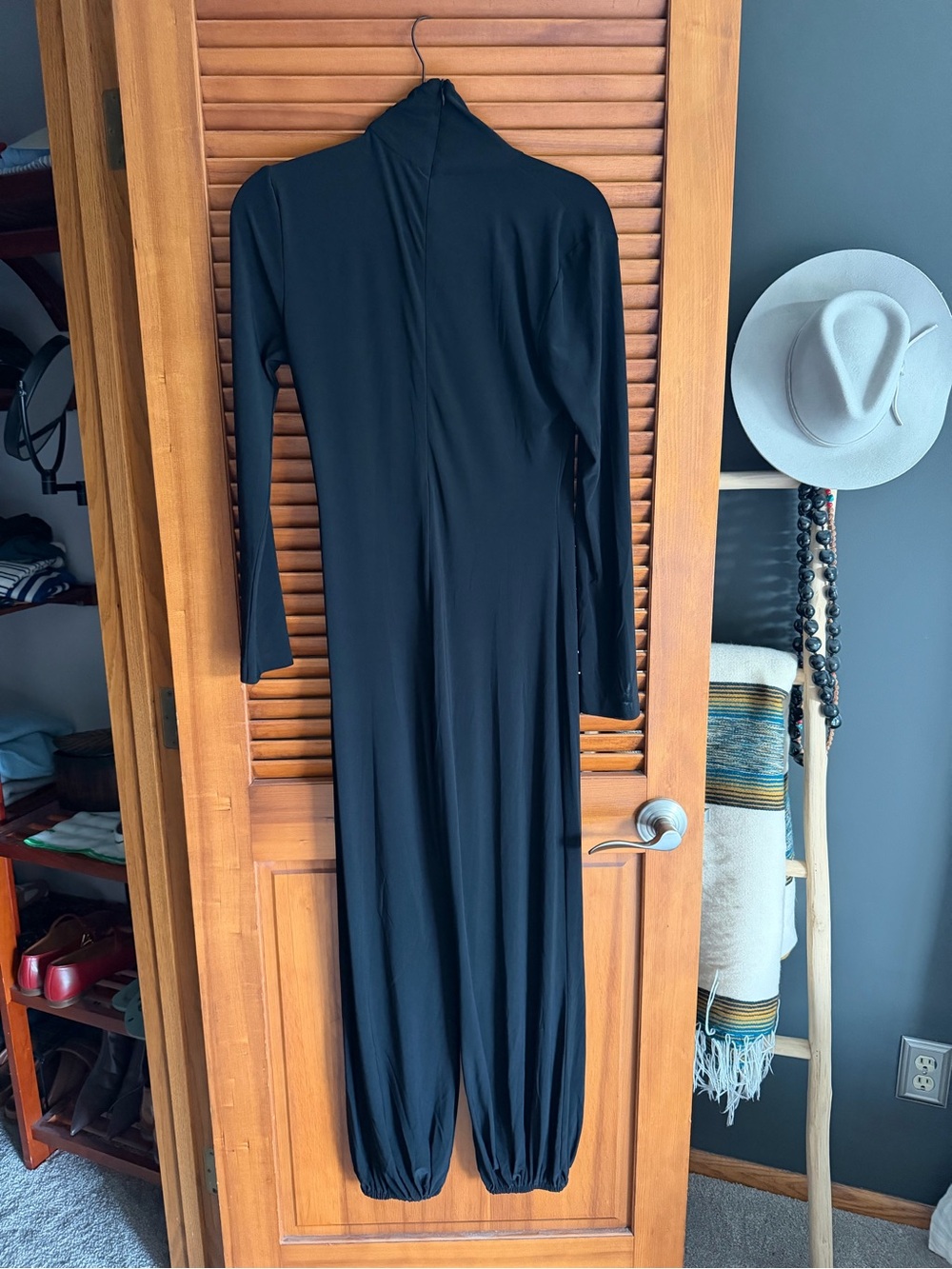 Norma Kamali Black Turtleneck Jogger Jumpsuit - Picture 3 of 5